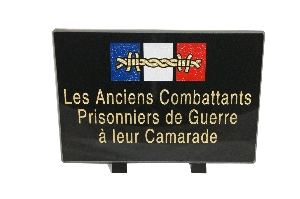 Plaque funéraire ACPG drapeau barbelés