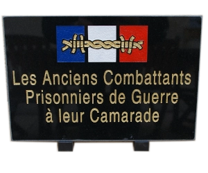 plaque funéraire pour ancien combattant